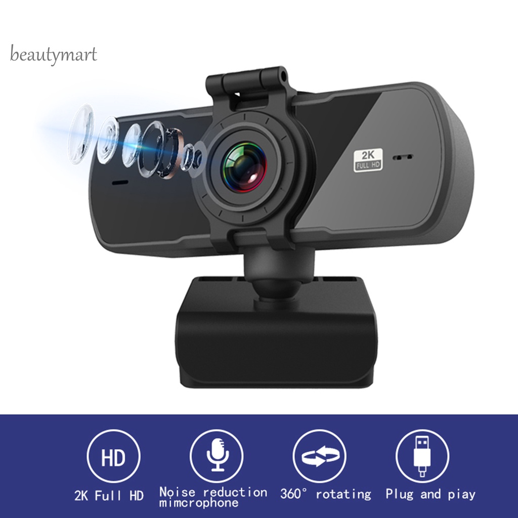 Webcam 2k Xoay 360 Độ Kèm Micro Tiện Dụng Cho Máy Tính | BigBuy360 - bigbuy360.vn