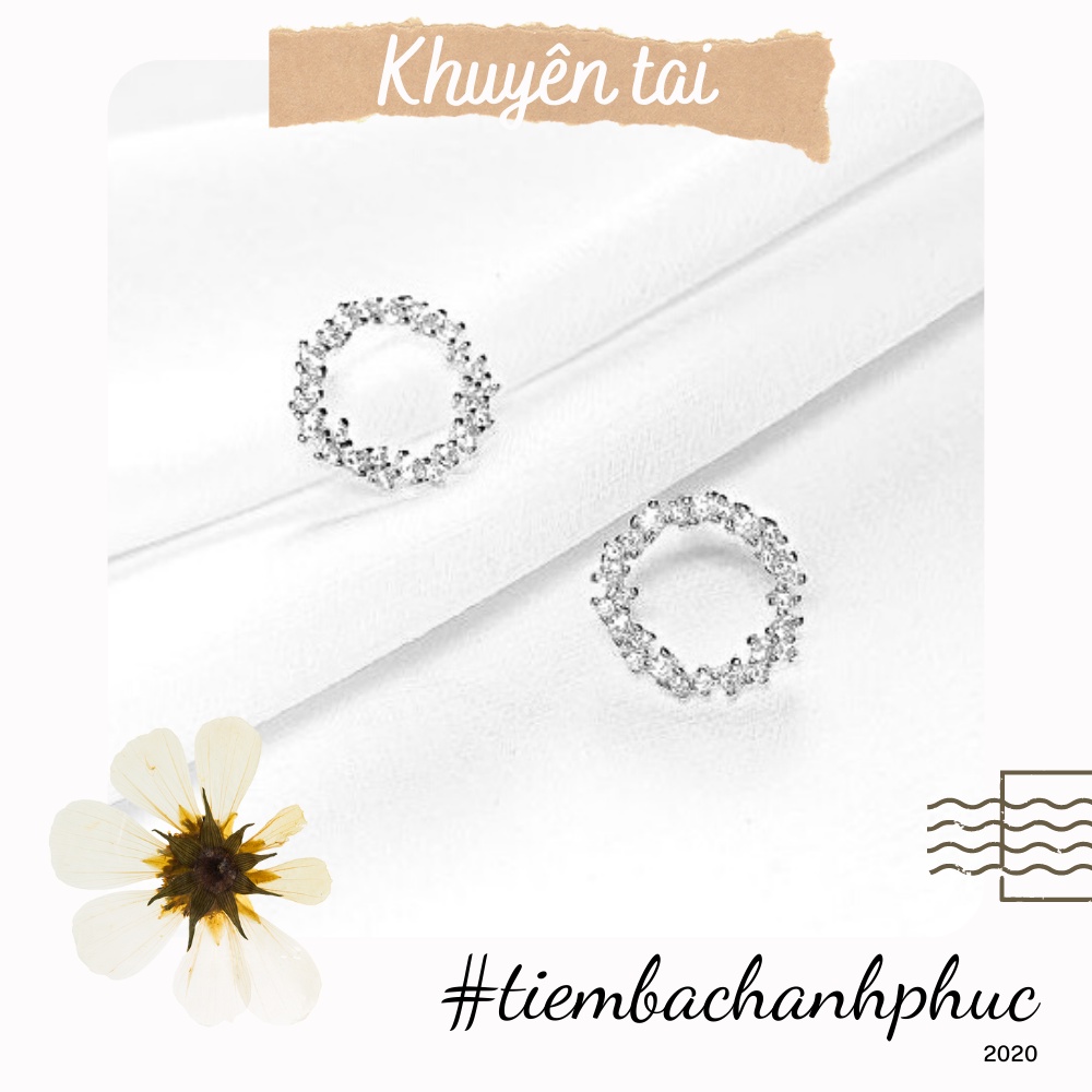 Khuyên tai nữ huyền thoại biển xanh, bông tai bạc ta cam kết không xỉn màu - Mã TSJB07