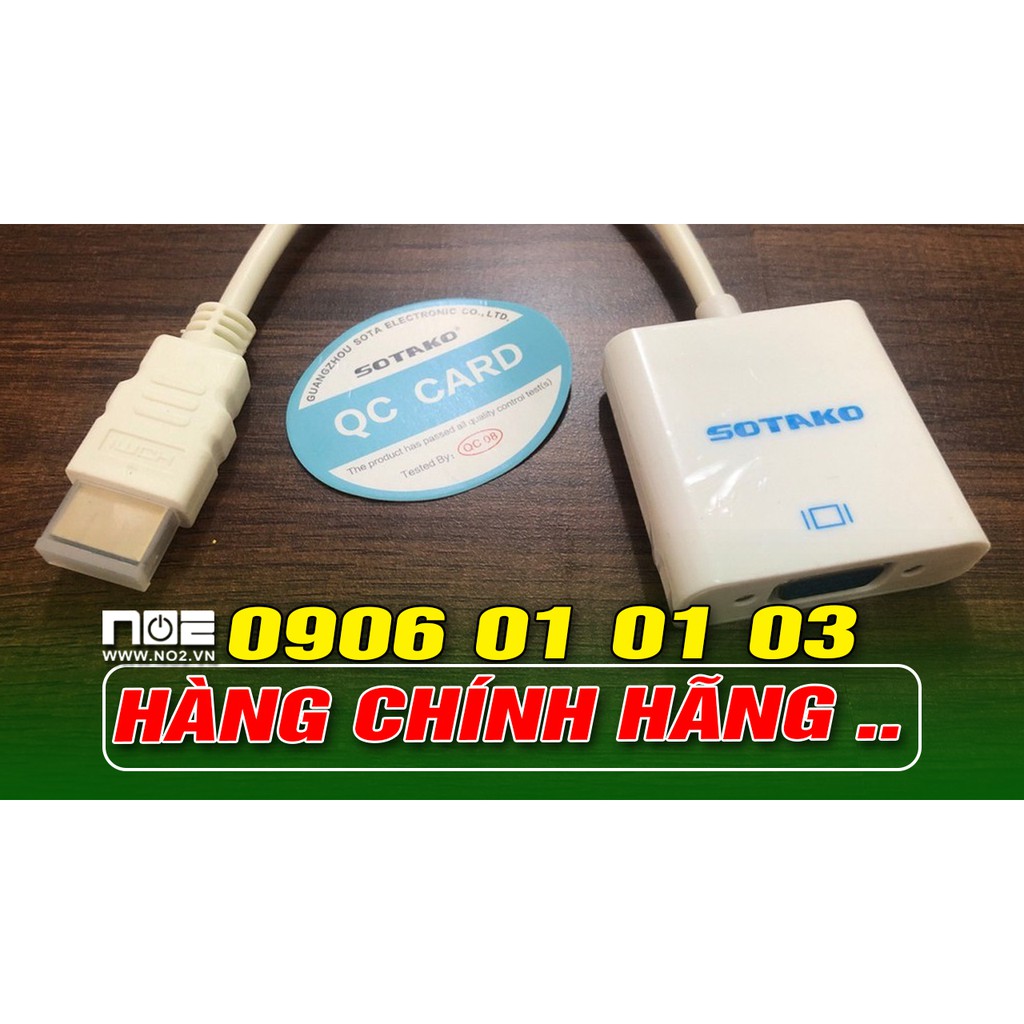 Cáp Chuyển Đổi HDMI Sang VGA - có chíp sét - SOTAKO [CHÍNH HÃNG]