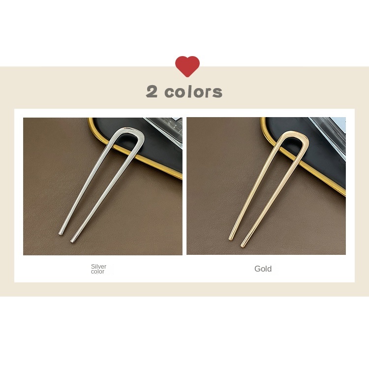 Kẹp Tóc Kim Loại Hình Chữ u Tạo Kiểu Tóc Dễ Phối