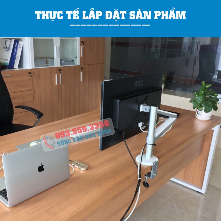 Giá Treo Màn Hình Máy Tính OA 3S 17 - 27 - 29 - 32 inch / Tay Treo Màn Hình Gắn Bàn Hợp Kim Nhôm [ Cao Cấp Hơn NB F80 ]