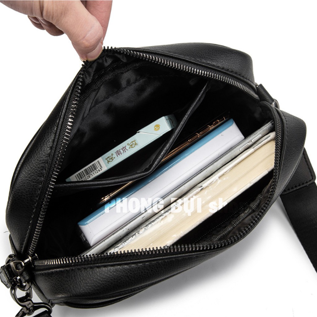 Túi Đeo Chéo Nam Cao Cấp Phong Cách Trẻ Trung Chất Da Mềm Đẹp, Rộng Rãi Đựng Vừa Ipad | BigBuy360 - bigbuy360.vn