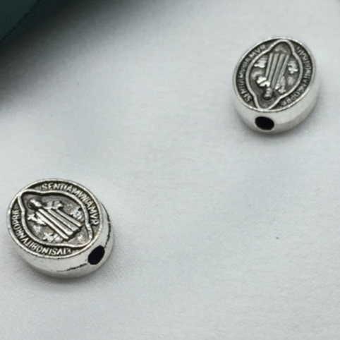 Thánh Giá xỏ vòng Mân Côi vòng đeo tay hợp kim kẽm phụ kiện handmade Công Giáo TG06