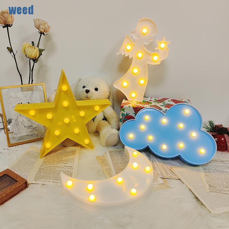 Đèn Ngủ Led 3d Hình Đám Mây / Ngôi Sao Đáng Yêu Dành Cho Trẻ Em