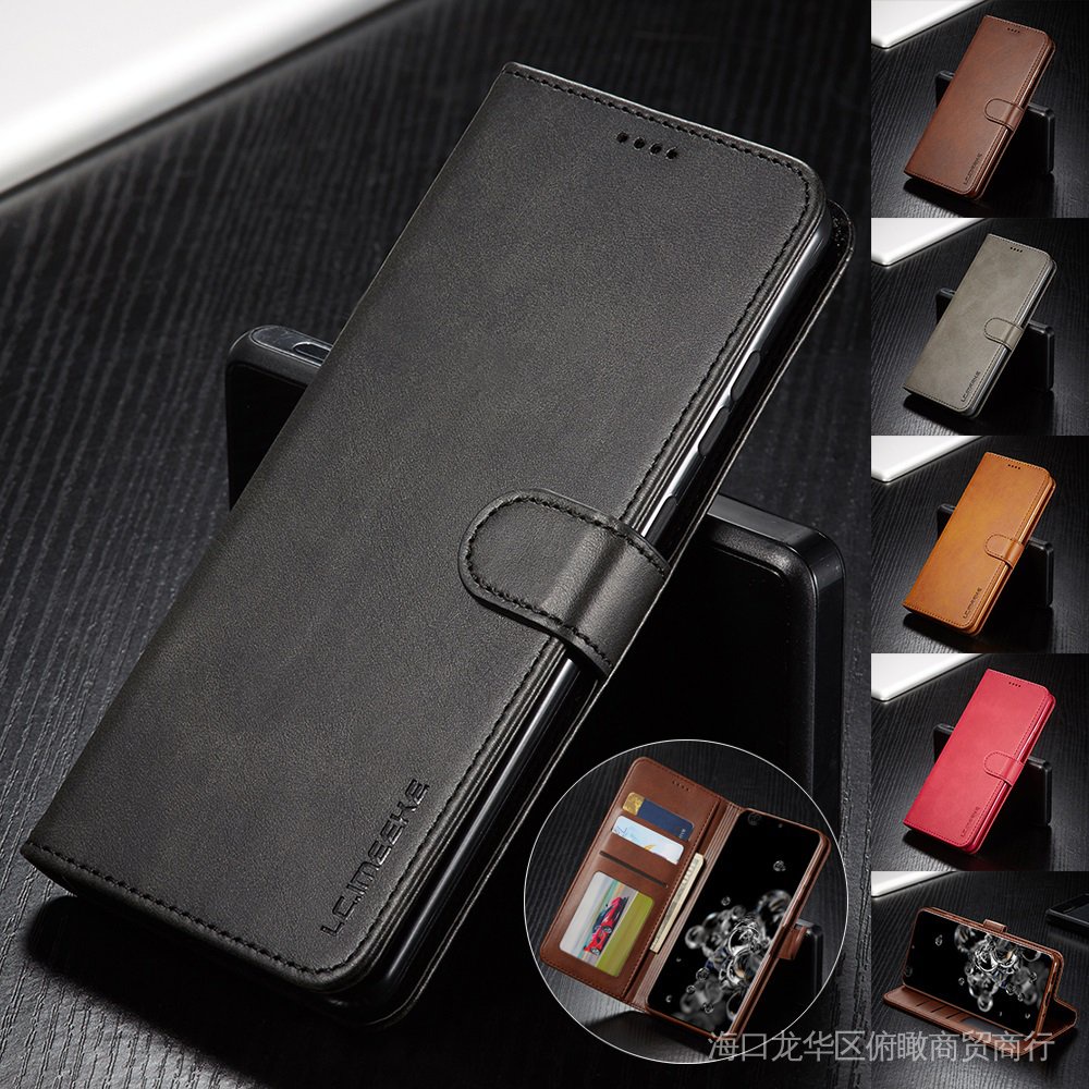 Leather Case for Samsung Galaxy S20 FE S21 Ultra A71 A51 Note 20 10 Plus A70 A50 A20 A52s S9 S8 Plus S7 Edge Wallet Flip Cover