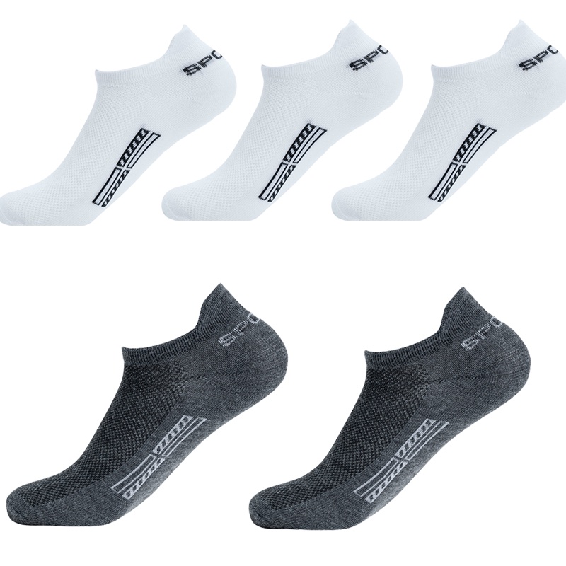 Set 5 đôi vớ thể thao bằng cotton thoáng khí cho nam size 39-43