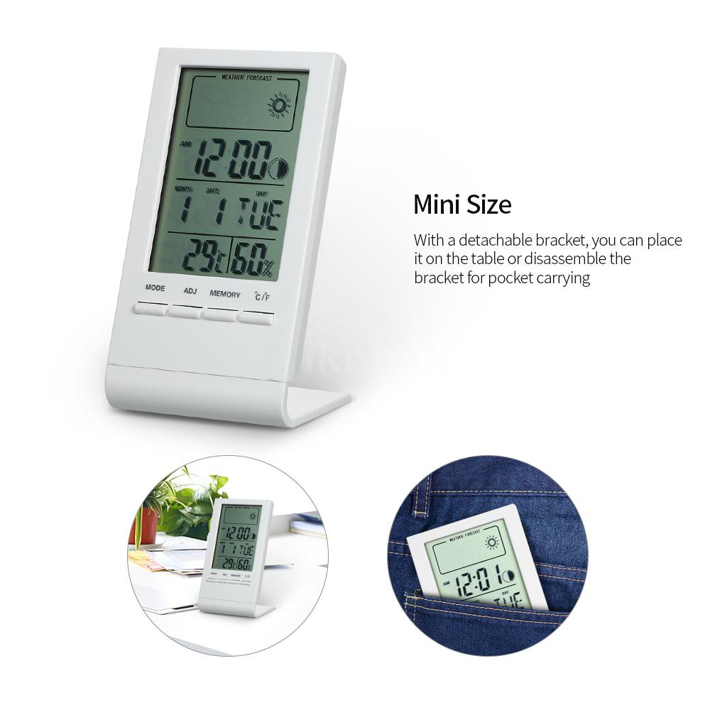 Thiết bị đo độ ẩm kiêm nhiệt độ trong nhà mini tích hợp màn hình kỹ thuật số