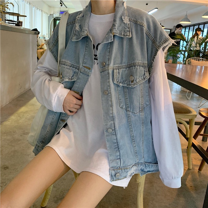 Áo khoác Denim thời trang hàn quốc cá tính | BigBuy360 - bigbuy360.vn