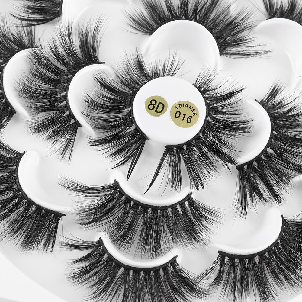 HS Set 7 Cặp Lông Mi Giả SKONHED Dày 25mm Trang Điểm Thủ Công