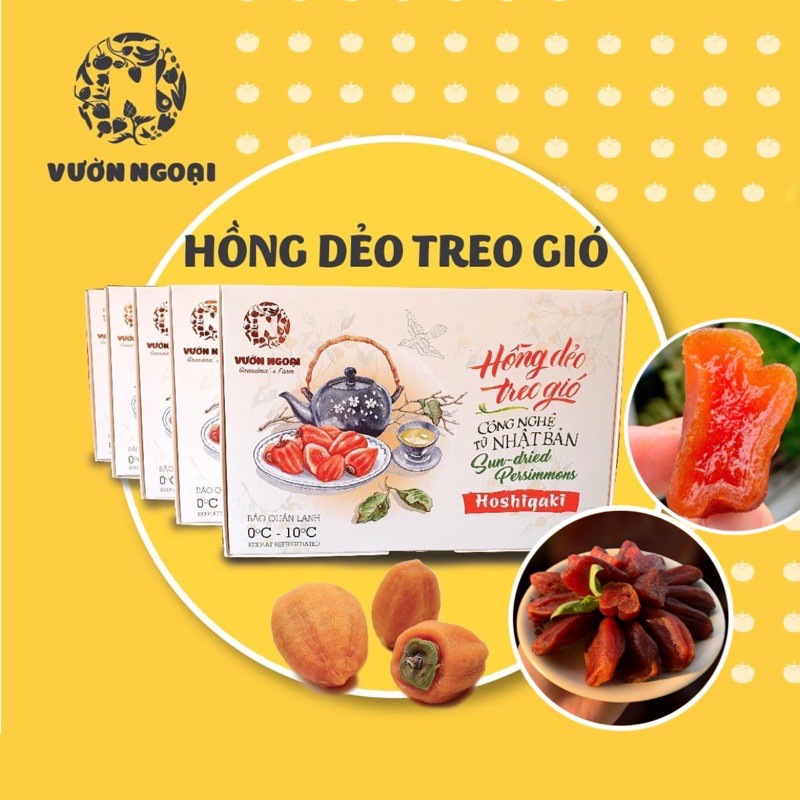 🧡Hồng Treo Gió Đà Lạt 🧡 Không Hạt Hộp 500gram ❤️Quà Tặng