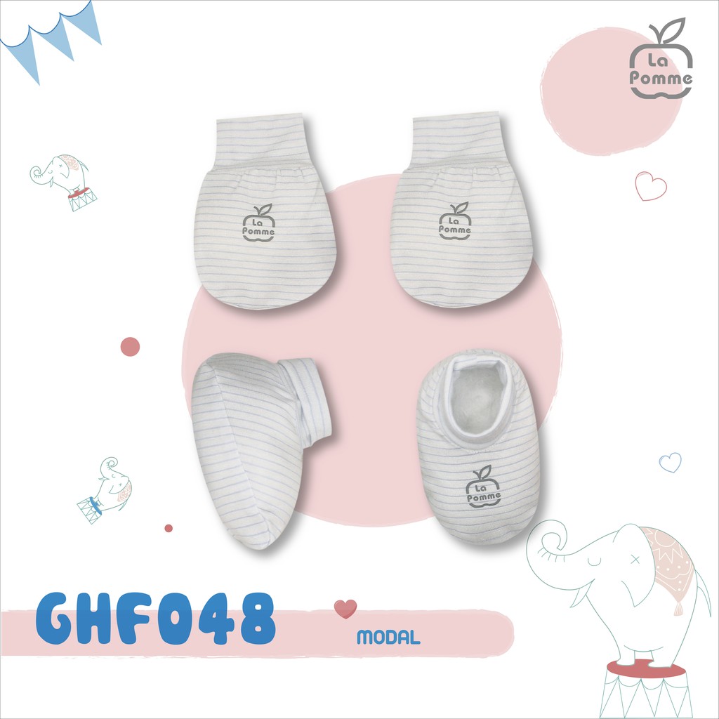 GHF048 Set bao tay bao chân La Pomme bo ống