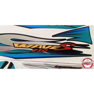 Tem 3 lớp cho Wave 110 Mẫu Lửa Xanh Xám