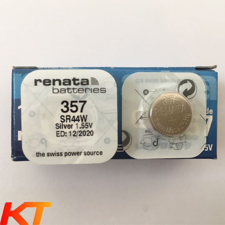 Pin SR44SW Pin 357 1.55v Silver Oxide Renata SR44SW/303 _Made in Swiss _ Vỉ 1viên