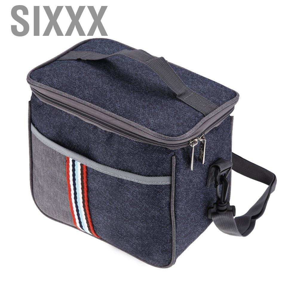 Sixxx Portable Insulated Thermal Cooler Lunch Box Bento Tote Picnic Bag Storage Case