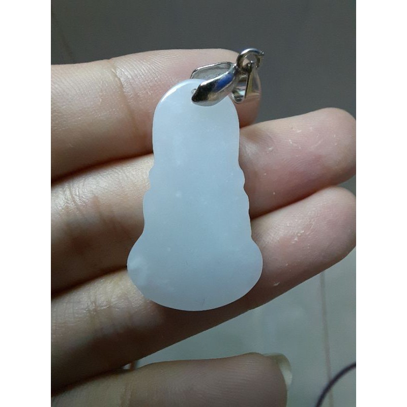 Mặt dây chuyền tiểu a di đà cam_thach trắng