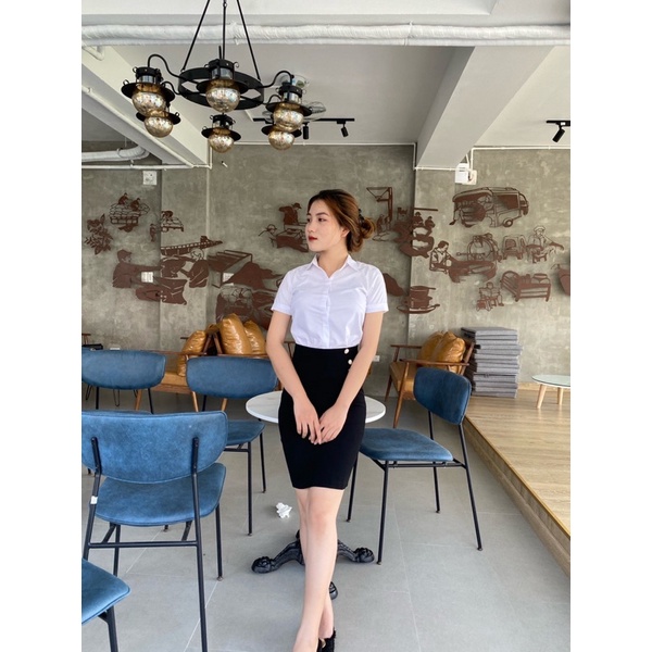 Áo Cộc Trắng EVA, vải chống nhăn, form ôm vừa phải | BigBuy360 - bigbuy360.vn