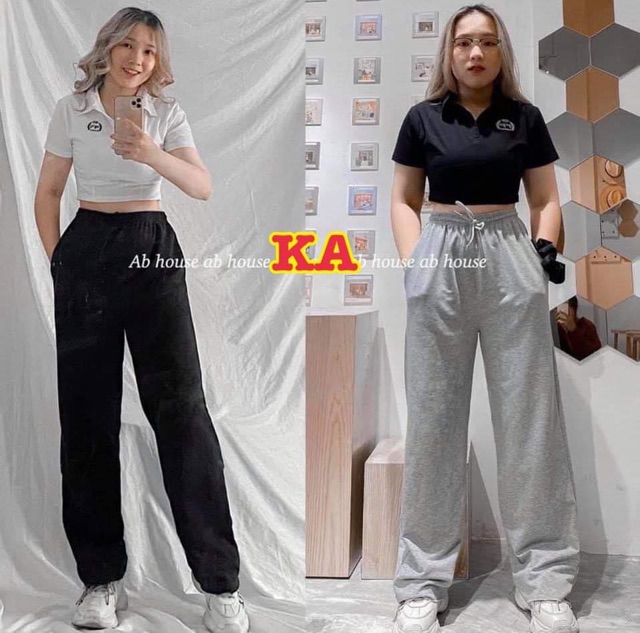 Quần ống rộng trơn K&A | BigBuy360 - bigbuy360.vn