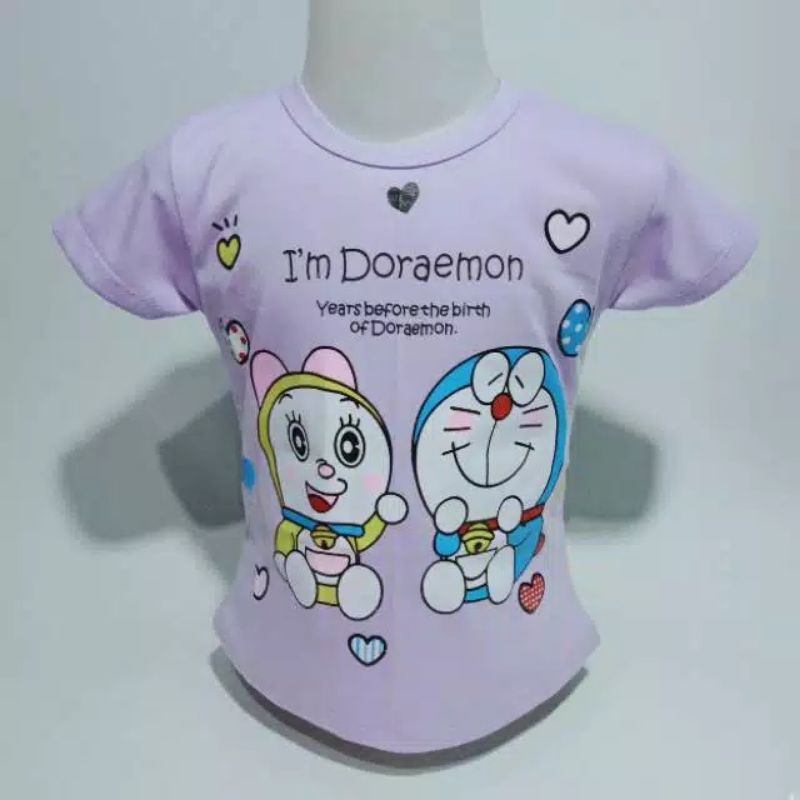 Áo Sơ Mi In Hình Doraemon Cho Bé Gái Từ 1-11 Tuổi