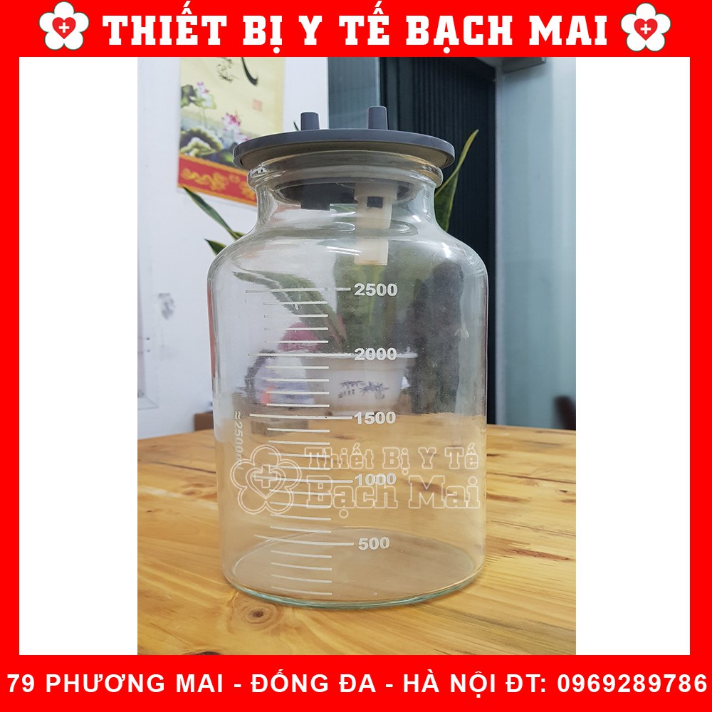 Bình Thủy Tinh Đựng Dịch Cho Máy Hút Dịch 2 Bình Các Loại