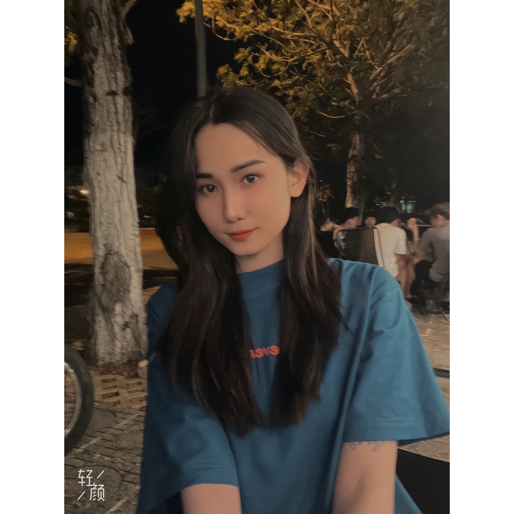 LEVENTS - Áo thun unisex Popular Logo tee local brand Nam nữ màu xanh thiên thanh full tag form rộng