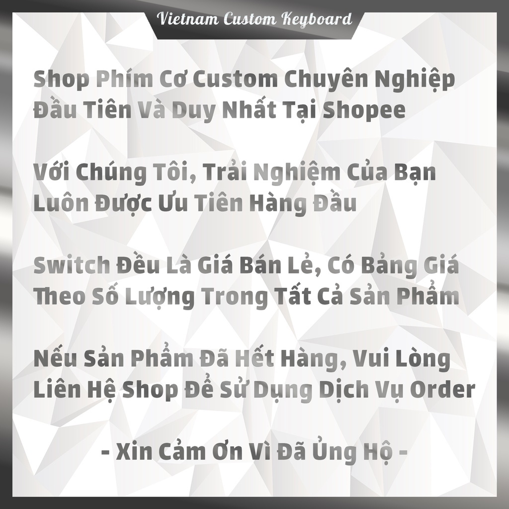 Holy Panda Switch | Tactile 67g | Invyr X Drop | Switch Huyền Thoại Dùng Cho Bàn Phím Cơ | VCK