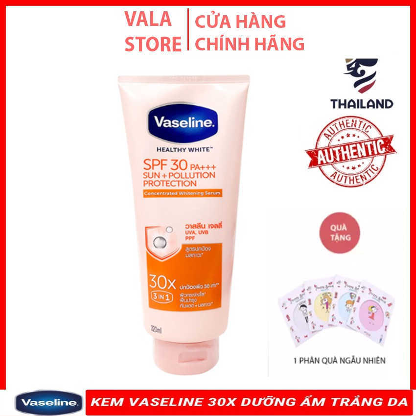 Sữa Dưỡng Thể Trắng Da Vaseline 30X SPF 30 PA++++ Thái Lan, Dưỡng Trắng Gấp 30 Lần, Dưỡng Ẩm,Chống Nắng 320ml Vala Store