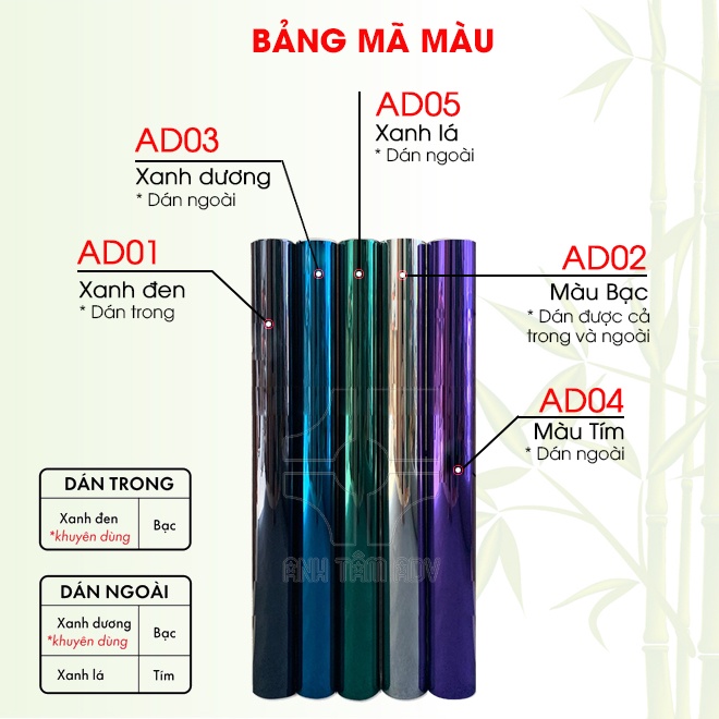 Film Dán Kính Phản Quang, Film Cách Nhiệt Cửa Sổ, Giấy Dán Kính 1 Chiều, Film Chống Nóng