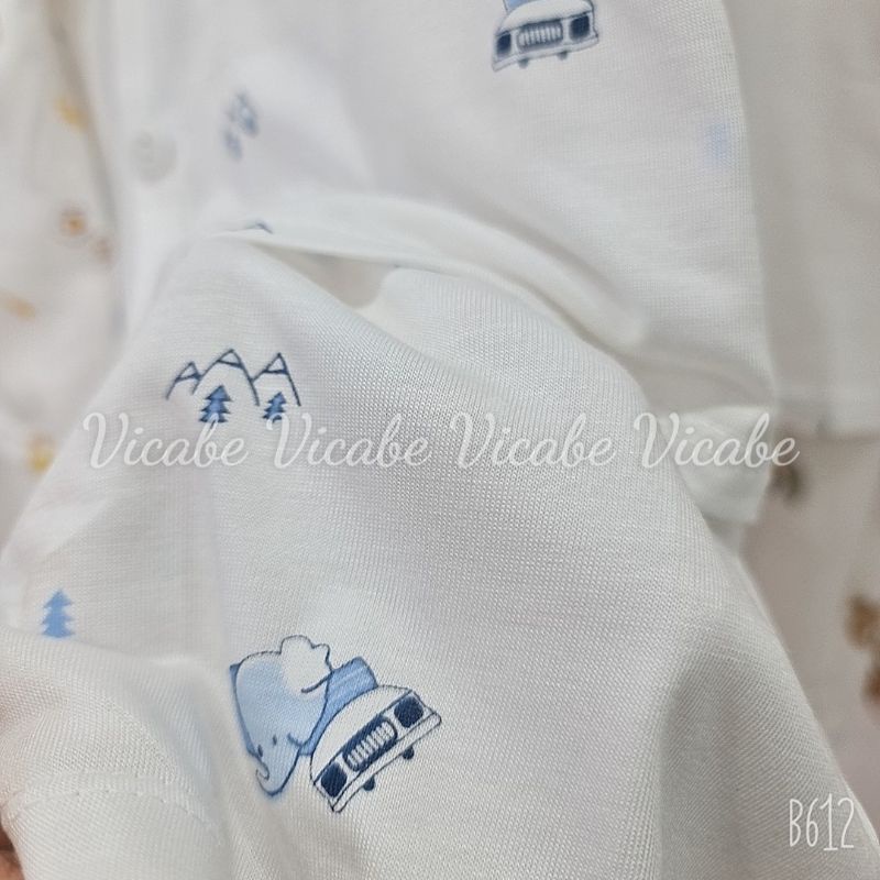 Bộ quần áo sơ sinh cộc tay cài lệch chất Thun lạnh siêu mềm mát cho bé trai, bé gái (VT-QA02)