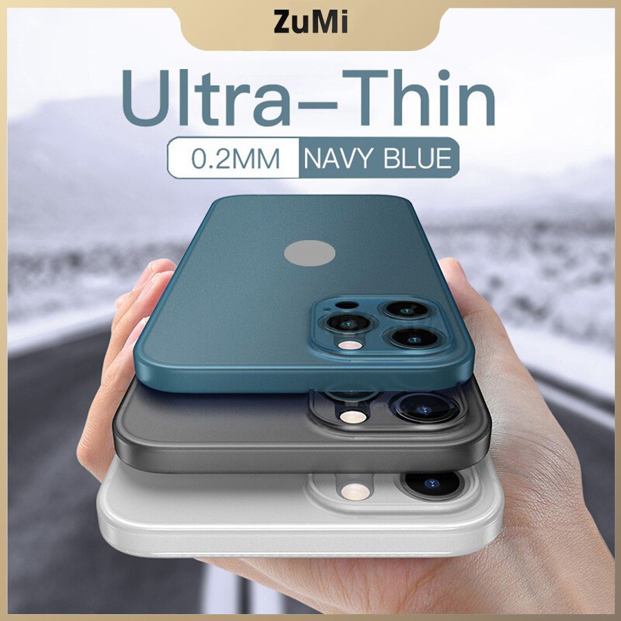 Ốp nhám cứng siêu mỏng bo viền cho Iphone 7Plus Đến 12 ProMax-ZuMi Store