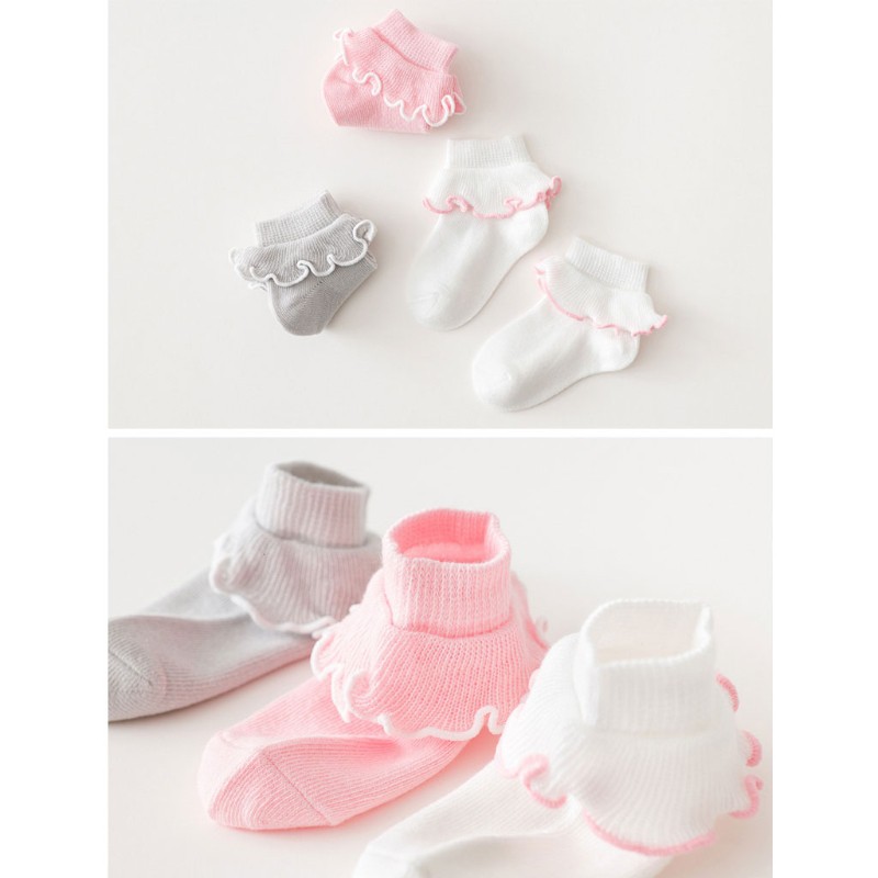 Set 3 Đôi Vớ Cotton Giữ Ấm Mùa Đông Dành Cho Các Bé