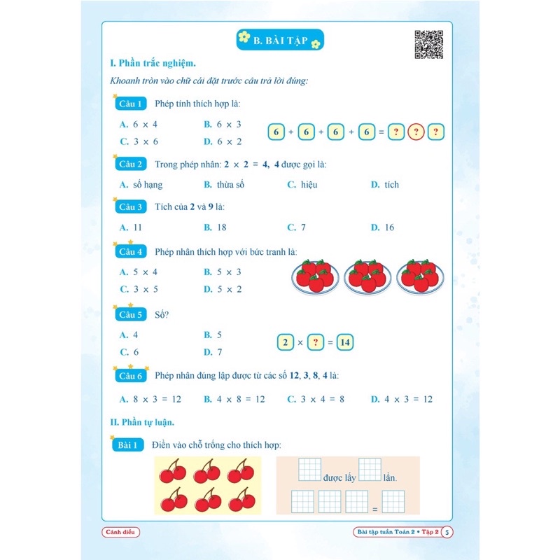 Sách - Combo Bài Tập Tuần Toán - Tiếng Việt Lớp 2 - Học Kì 2 - Cánh Diều (2 cuốn)