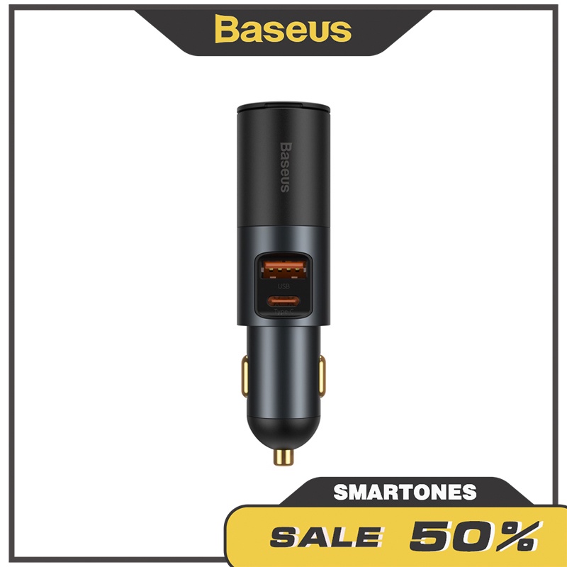 Tẩu sạc Baseus Share Together mở rộng thêm tẩu sạc, sạc nhanh USB A + C tổng công suất 120W