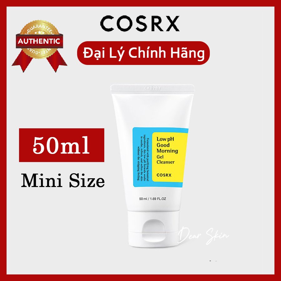 Sữa Rửa Mặt Cosrx Low pH Good Morning Gel Cleanser Mini 50ML- srm cosrx corsx gel rửa mặt