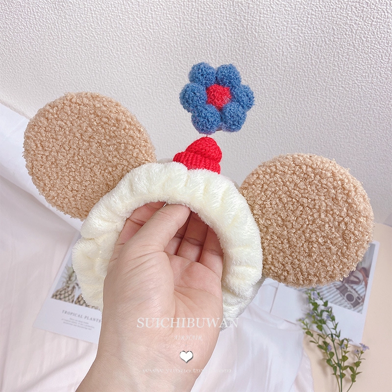 Băng đô vải hình tai chuột Mickey hoạt hình dễ thương thời trang nữ phong cách Hàn Quốc