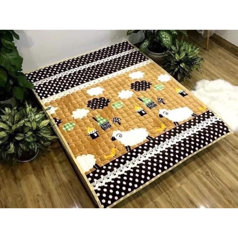 [FREESHIP] 2m Thảm trải giường đệm nhung kích thước 2mx2,2m