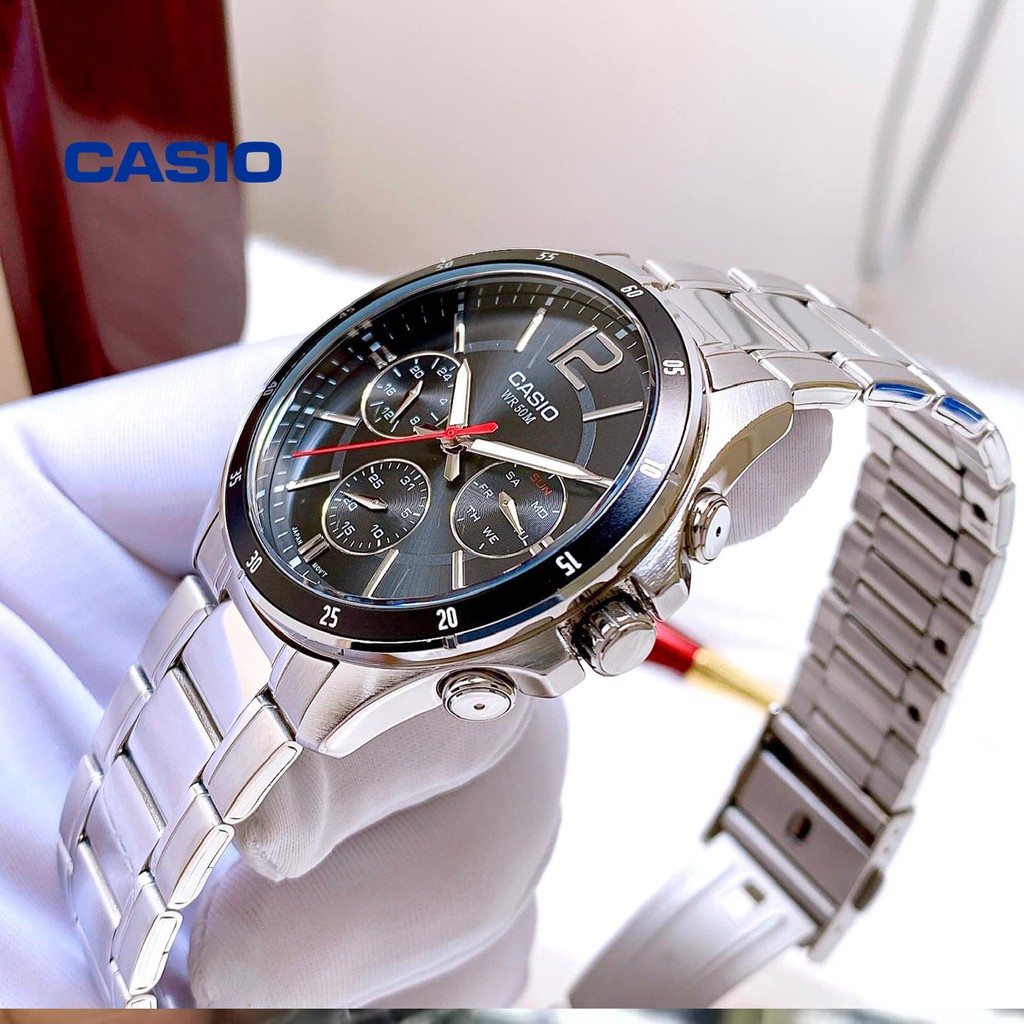 Đồng hồ nam CASIO MTP-1374D-1AVDF chính hãng - Bảo hành 1 năm, Thay pin miễn phí