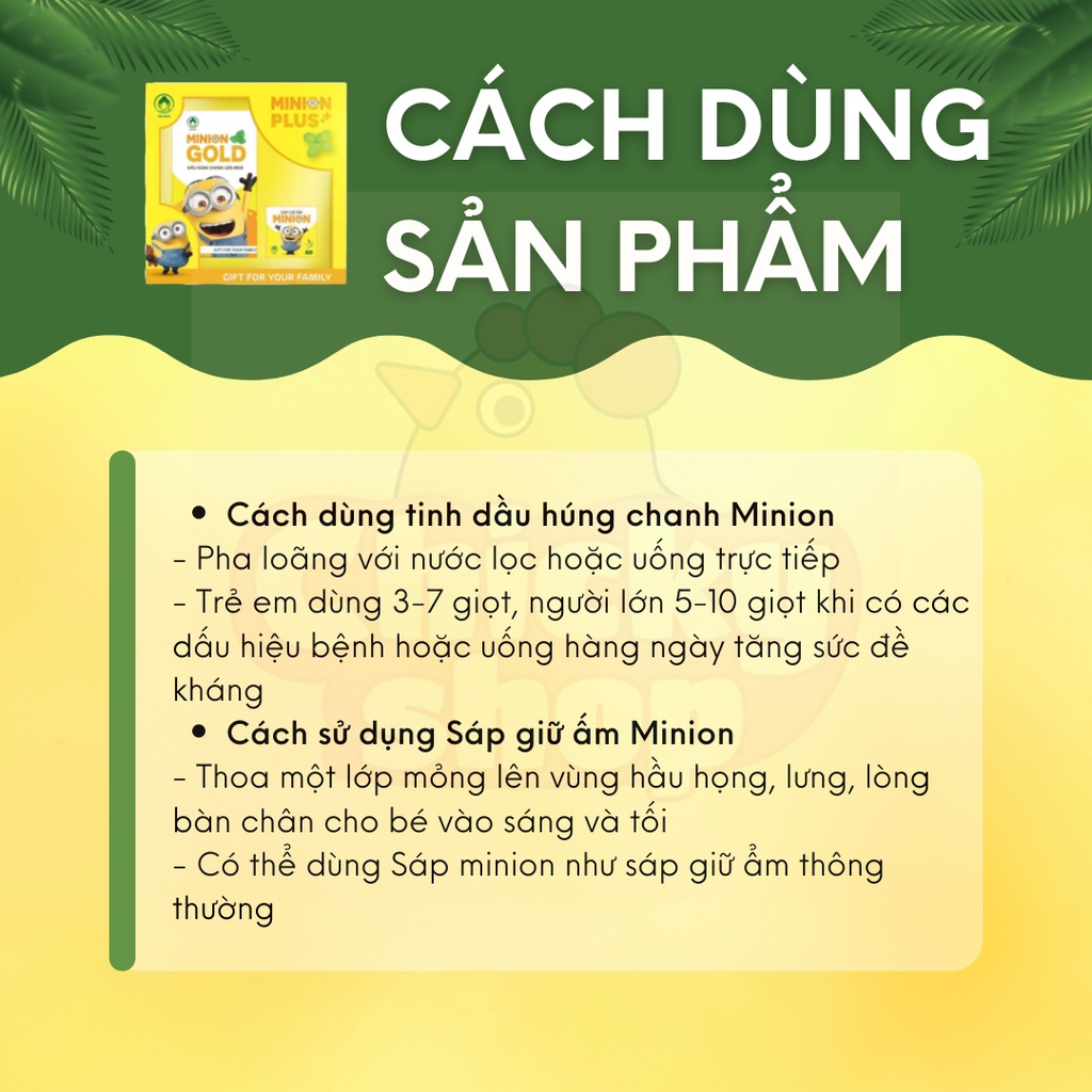 Combo dầu húng chanh minion plus Dr.Maya (dầu húng chanh 30ml kèm sáp ấm 20g)