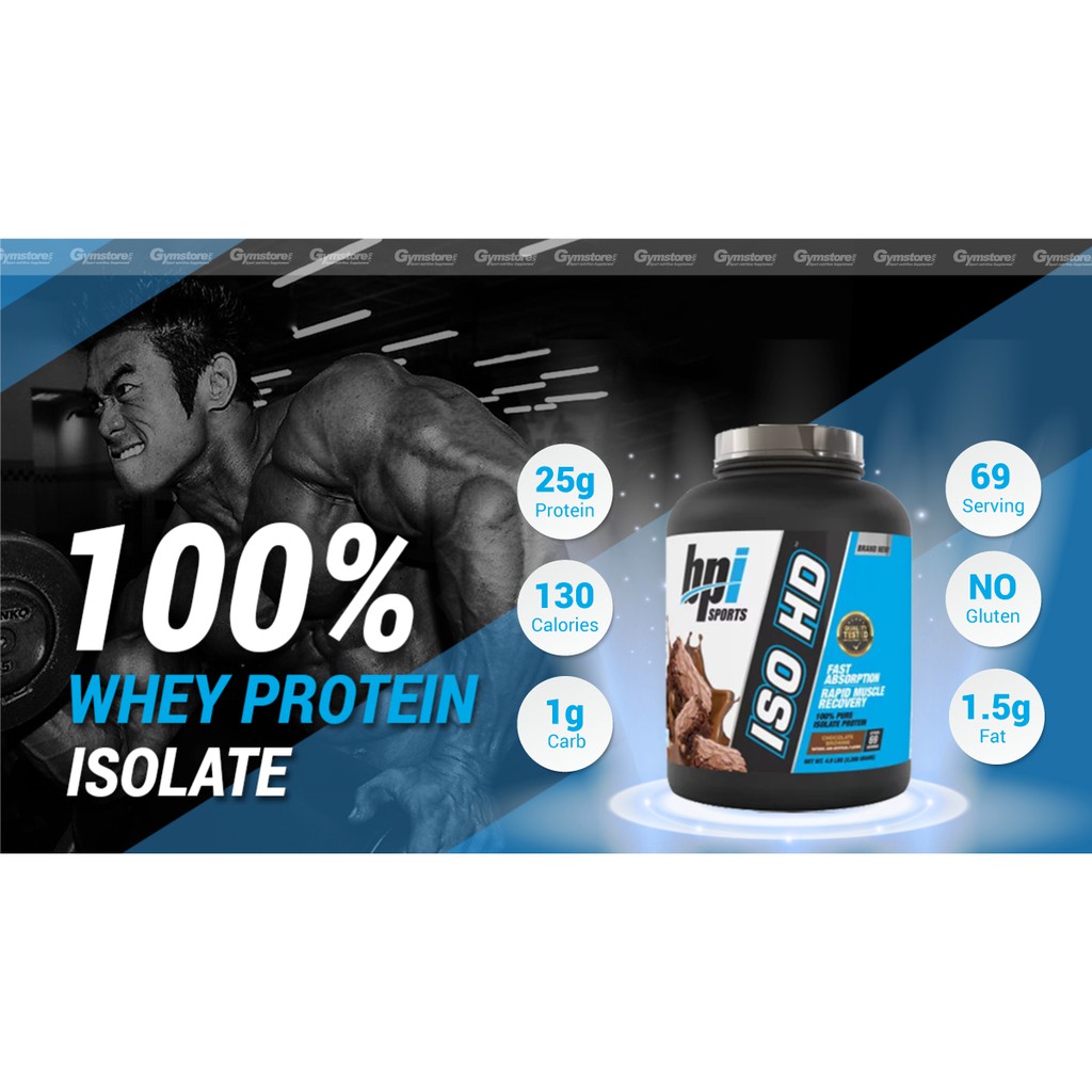 Sữa tăng cơ BPI ISO HD 100% Pure Isolate Protein, 5 Lbs  nhập khẩu Mỹ - Gymstore phát triển cơ bắp, giảm mỡ