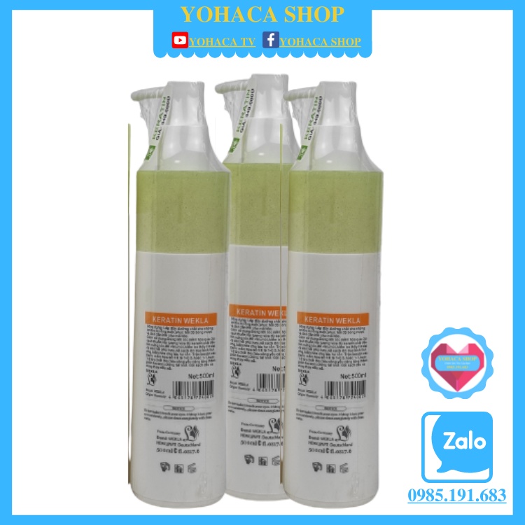 Kem Ủ Hấp Siêu Phục Hồi Tóc Wekla Keratin ChoTóc Hư Tổn 500ml