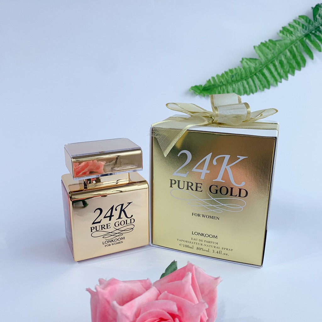 (Chính hãng) Nước hoa nữ 24K Pure Gold 50 - 100ml