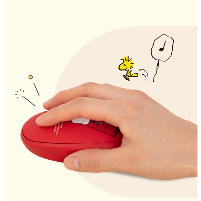 Chuột Bluetooth Không Dây 2.4Ghz HìNh Snoopy Dễ Thương