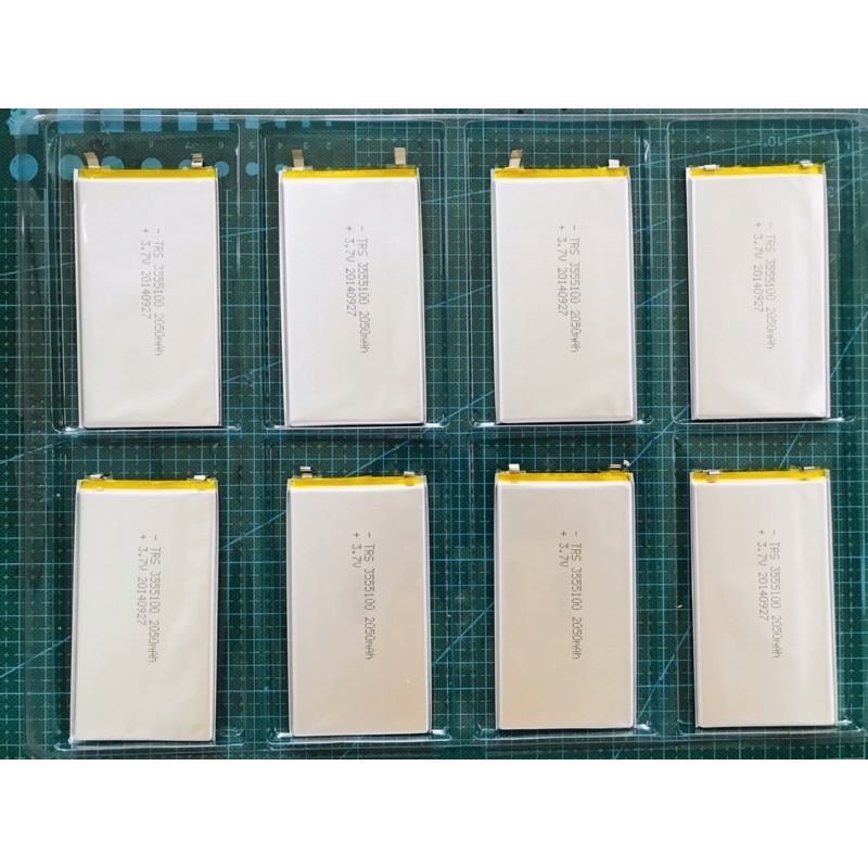 3.7V Pin Sạc Lipo 3555100 Dung lượng 2050mAh Lithium Polymer Pin Sạc Cho Máy Tính Bảng Pin Dự Phòng Pin Mới Ảnh Thật