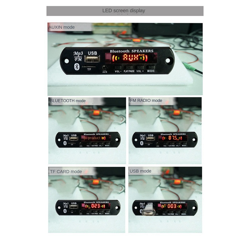 Mô Đun Bảng Mạch Giải Mã USB MP3 Bluetooth 12V MP3 WMA FM AUX USB TF Cho Loa Xe Hơi Điều Khiển Từ Xa