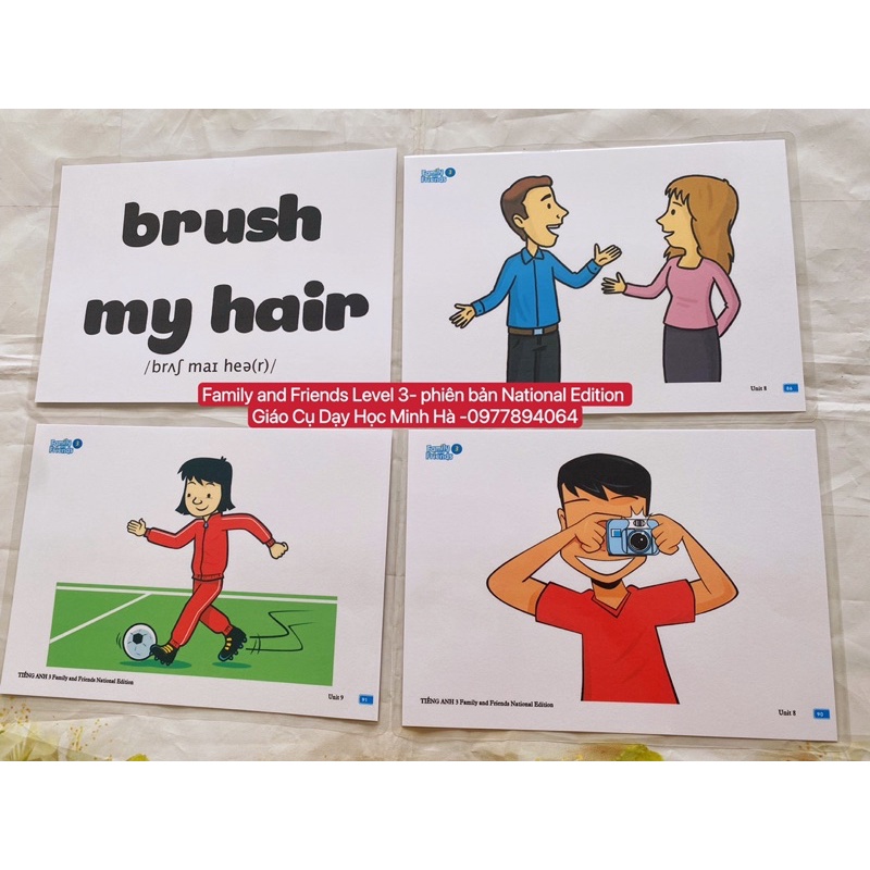 Combo Flashcards  Từ vựng và Phonics Family and Friends phiên bản National ép plastics  bền đẹp