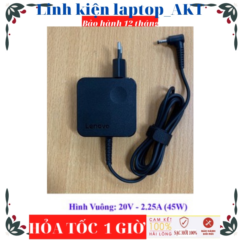 Sạc Laptop Lenovo 20V-2.25A-45W-Zin vuông chân nhỏIdeapad 110 110-15ISK 100 100-14IBY 320 320-14IKBYoga 520 310