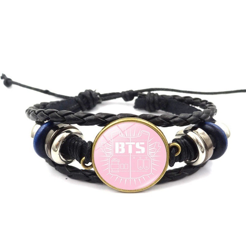 Vòng đeo tay da nhiều lớp phong cách BTS Bangtan Boys thời trang Hàn Quốc