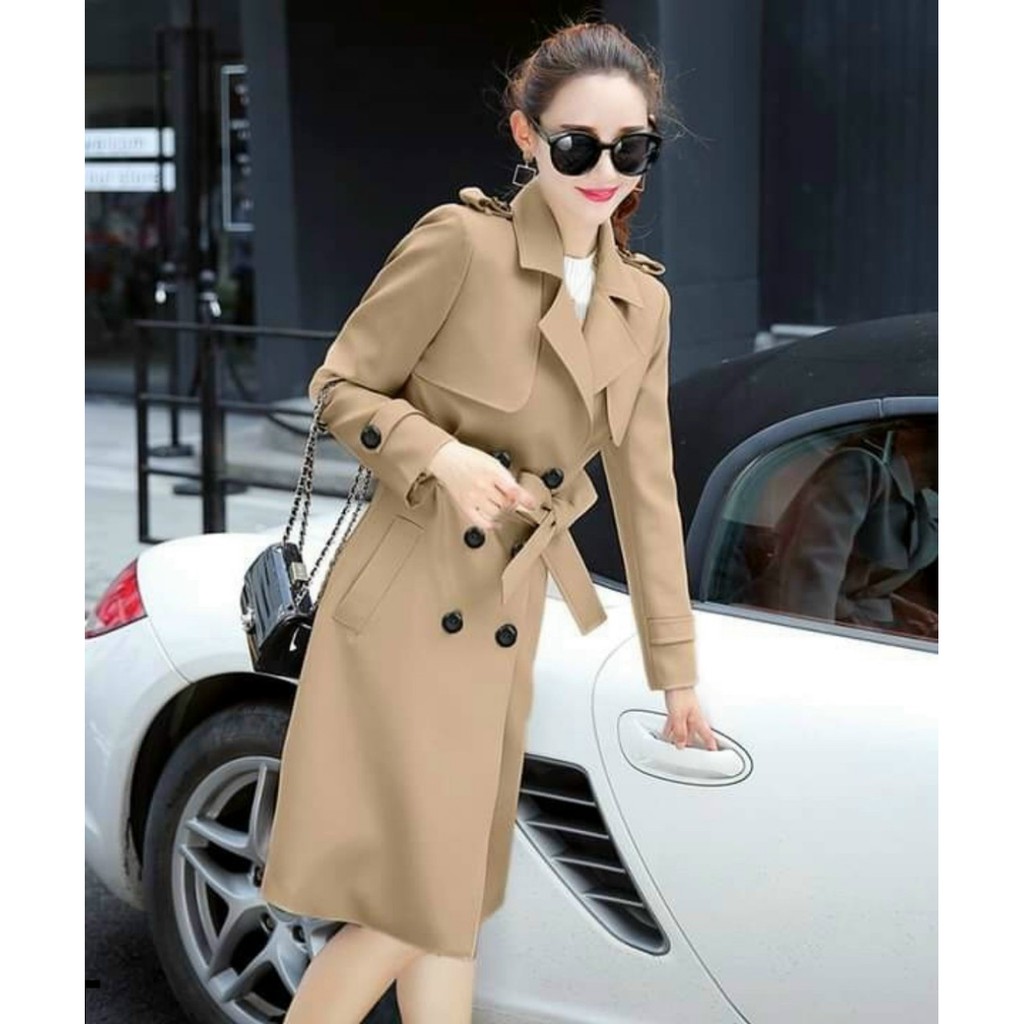 Áo khoác kaki nữ dáng dài siêu sang - Mua áo khoác nữ đẹp tphcm