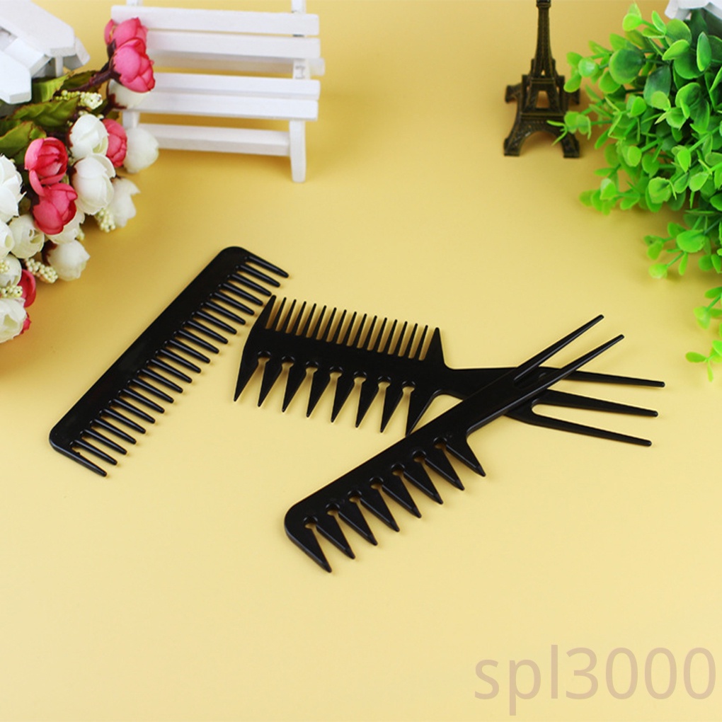 Set 10 lược răng thưa tạo kiểu tóc dành cho nam nữ