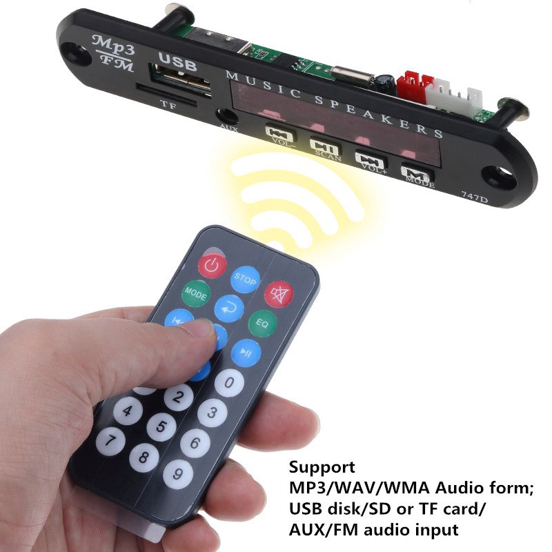 Mạch giải mã âm thanh Bluetooth dành cho máy phát MP3 5V-12V