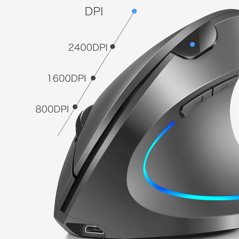Chuột Không Dây 2.4Ghz 6 Nút 2400 Dpi Dùng Để Chơi Game